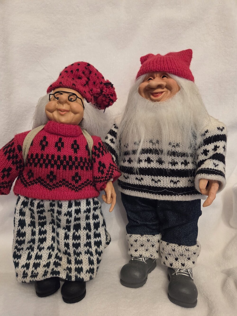 Vintage Scandinavian Nisse Tomte Tonntu Dolls Christmas Elf Poseable sweater